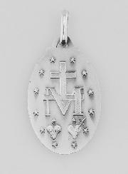 Medaglia miracolosa in argento massiccio - 23 mm