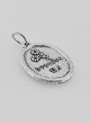 Medaglia Religiosa San Cristoforo Argentata - 20 mm