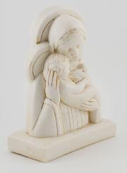 Statua Madonna con Gesù Bambino - Colore avorio - 15 cm