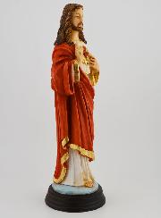 Statua Sacro Cuore di Gesù Cristo dipinta a mano - 25 cm
