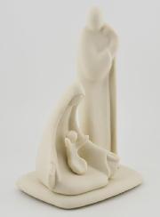 Statua Sacra Famiglia Moderna Artigianale - Porcellana - 16cm