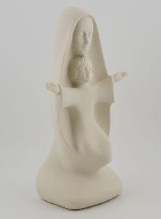 Statua moderna Madonna Con Gesù Bambino - Porcellana - 20 cm