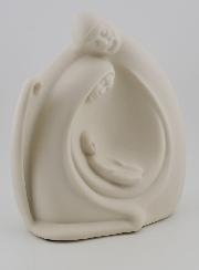 Statua Sacra Famiglia Moderna - Porcellana - 14cm