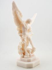 Statua San Michele Arcangelo in alabastro - 23 cm