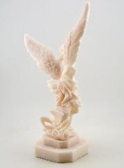 Statua San Michele Arcangelo in alabastro - 23 cm