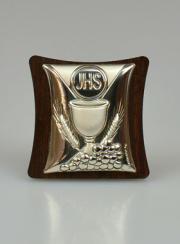 Icona Eucarestia in Argento su Legno - Prima Comunione