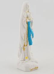 Statua Vergine Maria Madonna di Lourdes col Rosario dorato - 10 cm