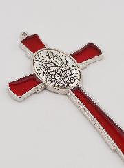 Croce di Lourdes Rossa 10cm - Medaglia delle Apparizioni