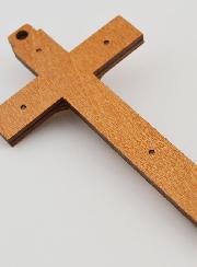 Crocifisso in Legno con Apparizioni di Lourdes - Dorato 12cm
