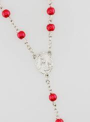 Rosario di Lourdes in Perle Rosse - 60 cm