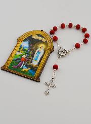 Rosario Decina Bambino in Legno e Icona Souvenir