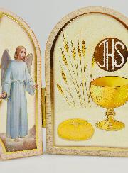 Icona Trittico Souvenir della Prima Comunione Bambino