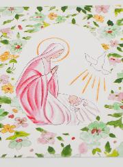 Immagine del Battesimo - Vergine Maria e Colomba dello Spirito Santo