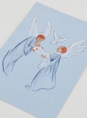 Immagine di Battesimo - Angelo e Spirito Santo - 10x15cm