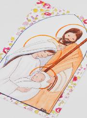 Immagine del Battesimo - Sacra Famiglia - Rosa