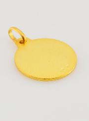 Medaglia di Battesimo Nostra Signora di Lourdes Placcata Oro
