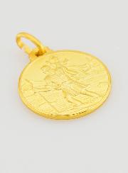 Medaglia di Battesimo San Cristoforo Placcata Oro