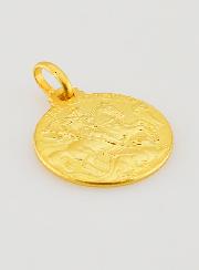 Medaglia di Battesimo San Giorgio Placcata Oro