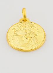 Medaglia di Battesimo Santa Rita Placcata Oro