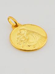 Medaglia di Battesimo Sant'Antonio Placcata Oro