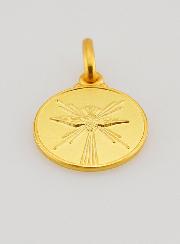 Medaglia di Battesimo Colomba Spirito Santo Placcata Oro