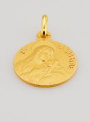 Medaglia di Battesimo Santa Maria Maddalena Placcata Oro
