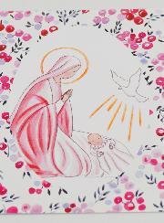 Immagine del Battesimo - Vergine Maria e Colomba dello Spirito Santo