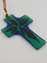 Regalo di Battesimo - Croce in Vetro Artigianale