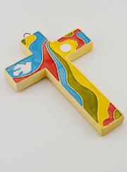 Croce in Ceramica - Colomba dello Spirito Santo