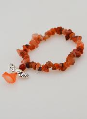 Bracciale Religioso Angelo Custode - Pietra Corallo
