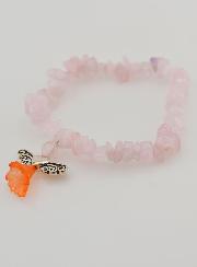 Bracciale Religioso Angelo Custode - Pietra Quarzo Rosa