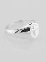 Anello Chevalier Croce del Cristo in Argento Massiccio - Misura 58