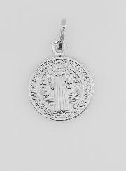 Medaglia di San Benedetto in Argento Massiccio - 15mm