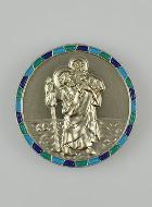 Placca Auto San Cristoforo Argento e Smalto