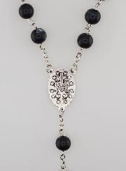Rosario Moda in Perle Nere - Medaglia Miracolosa