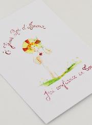 Biglietto Cartolina di Comunione - O Gesù Re d'Amore
