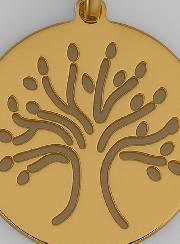 Medaglia Albero di Vita in Oro 9 Carati