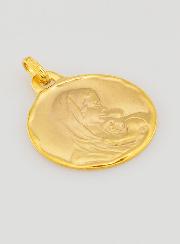 Medaglia di Battesimo Vergine con Bambino Gesù in Oro