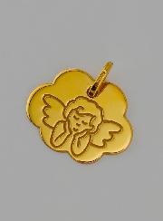 Medaglia Angelo Custode - Nuvola in Oro 375/1000