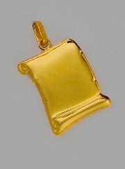 Medaglia Pergamena Angelo Custode in Oro 375/1000