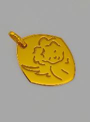 Medaglia Angelo Protettore - Rombo in Oro 375/1000