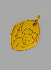 Medaglia Angelo Protettore - Rombo in Oro 375/1000