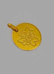 Medaglia Angelo Custode Modello Maschio in Oro 375/1000