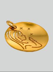 Medaglia Vergine in Preghiera con Stelle in Oro 9 Carati