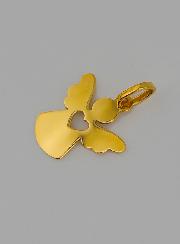 Medaglia Cuore Angelo Custode in Oro 9 Carati
