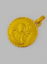 Medaglia San Cristoforo in Oro Giallo