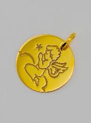 Medaglia Angelo Custode in Preghiera in Oro 375/1000