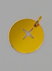 Medaglia Croce di Gesù Traforata in Oro