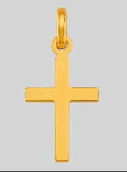 Croce Latina Diamantata in Oro Giallo Massiccio