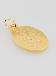 Medaglia Miracolosa Dorata Oro 24 Carati e Argento - 25mm